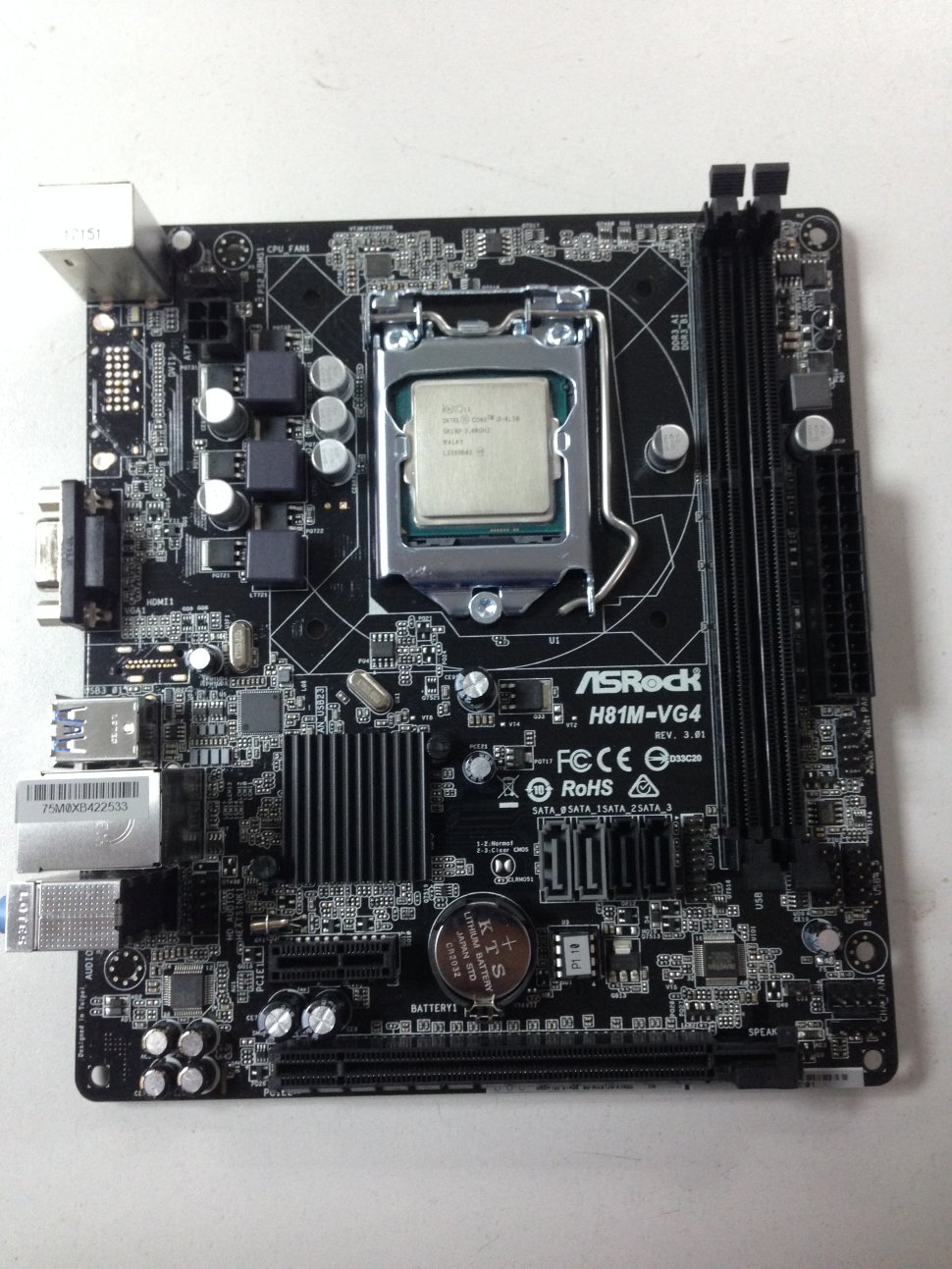 Комплект Intel Core i3 4130 + Материнская плата Asrock H81M-VG4 R3.0